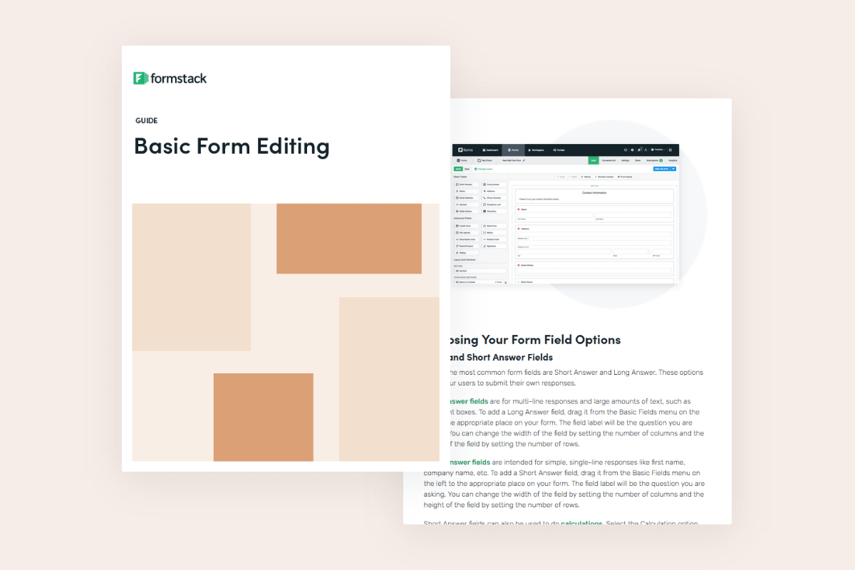 Basic Form Editing | Formstack